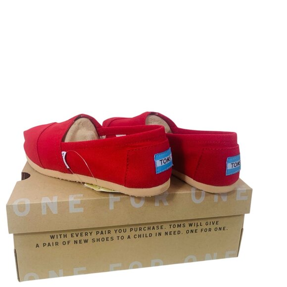 TOMS Classic Red Canvas Women Slip on size 5 - Picture 13 of 16